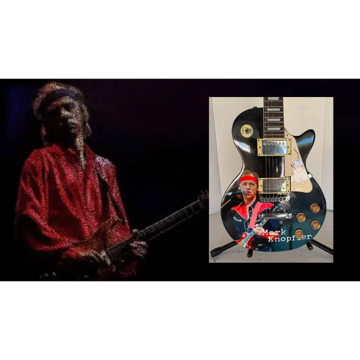 Mark Knopfler Dire Straits one of a kind full size guitar signed with proof.