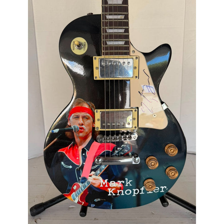 Mark Knopfler Dire Straits one of a kind full size guitar signed with proof.