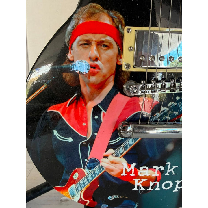 Mark Knopfler Dire Straits one of a kind full size guitar signed with proof.