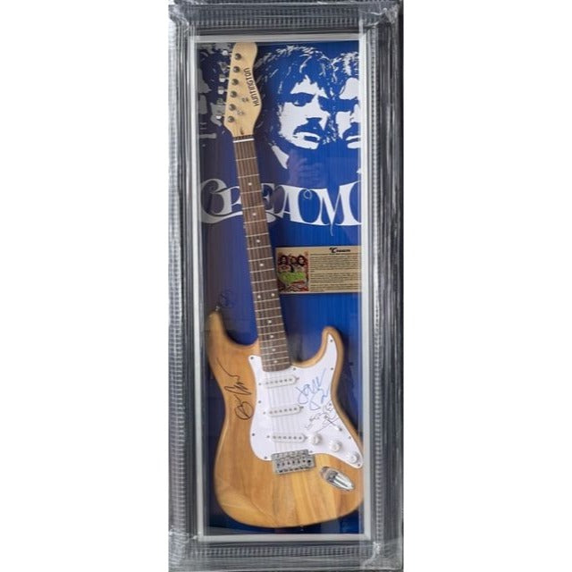 Mark Knopfler Dire Straits one of a kind full size guitar signed with proof.