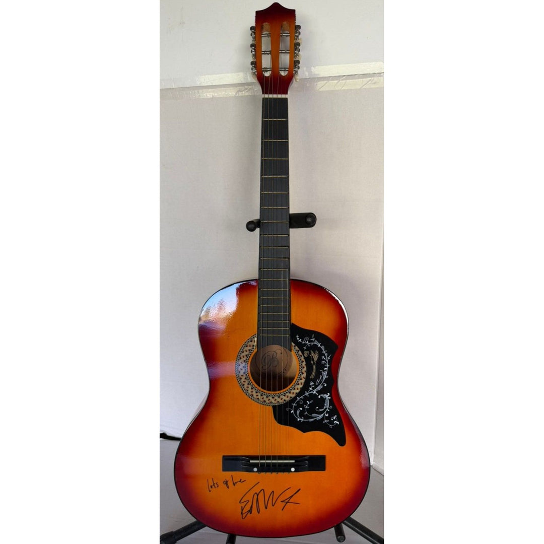 Ed Sheeran vintage acoustic guitar signed with proof