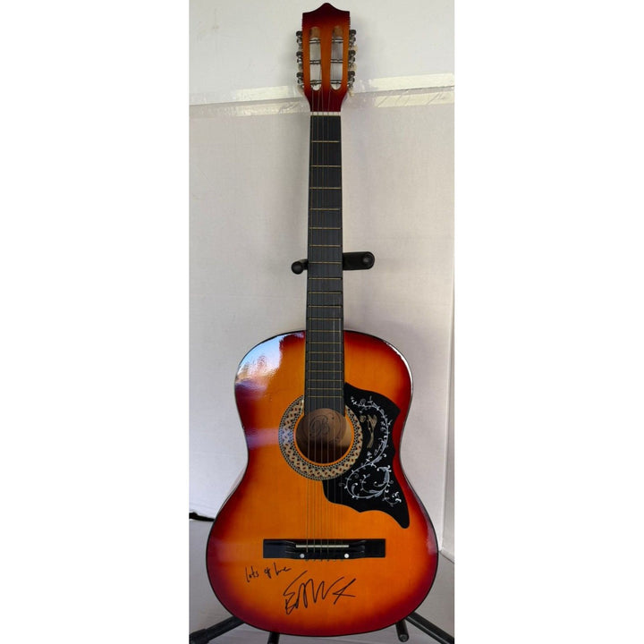 Ed Sheeran vintage acoustic guitar signed with proof