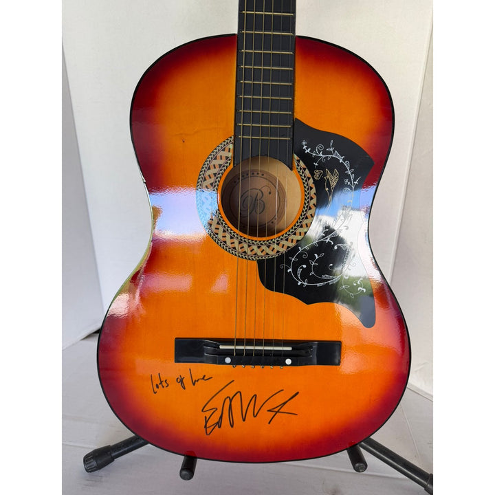 Ed Sheeran vintage acoustic guitar signed with proof