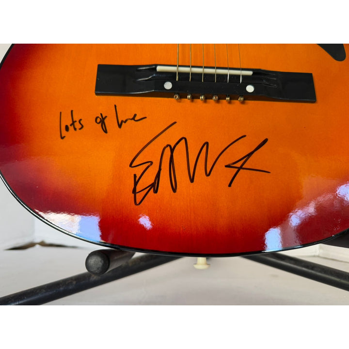 Ed Sheeran vintage acoustic guitar signed with proof