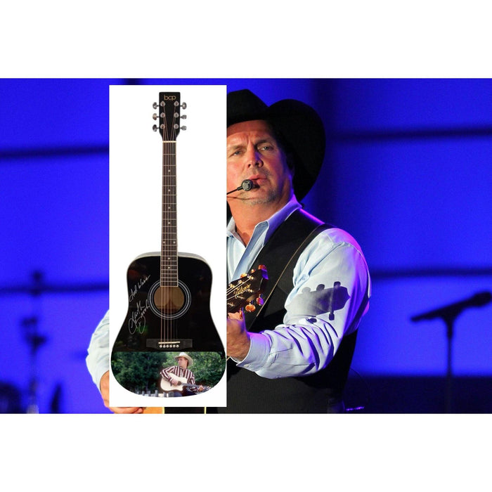 Garth Brooks full size acoustic guitar signed and inscribed with proof