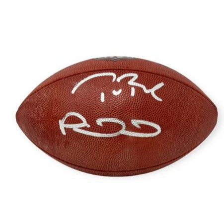 Patrick Mahomes Tom Brady  NFL Game Model Football signed with proof