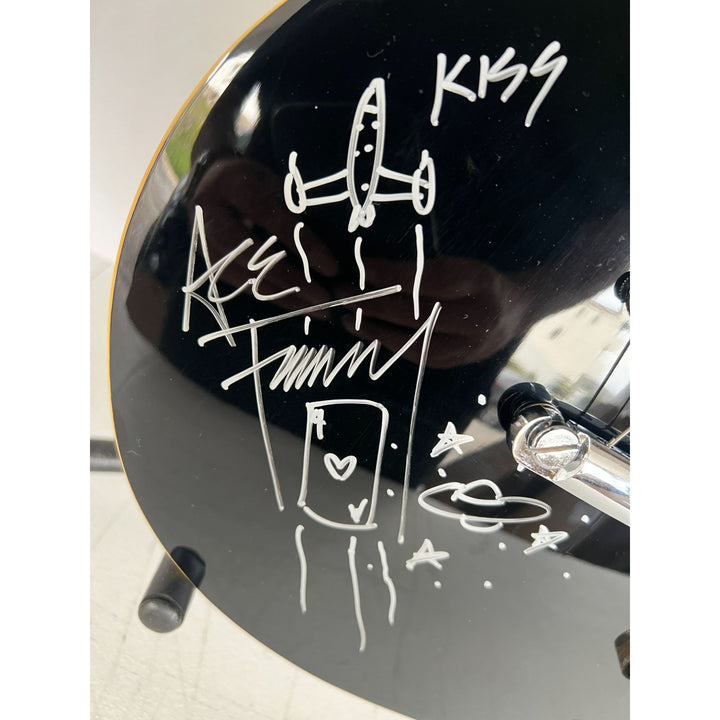 Ace Frehley of Kiss les paul  electric guitar signed with sketch & proof