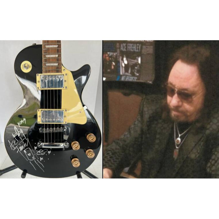 Ace Frehley of Kiss les paul  electric guitar signed with sketch & proof