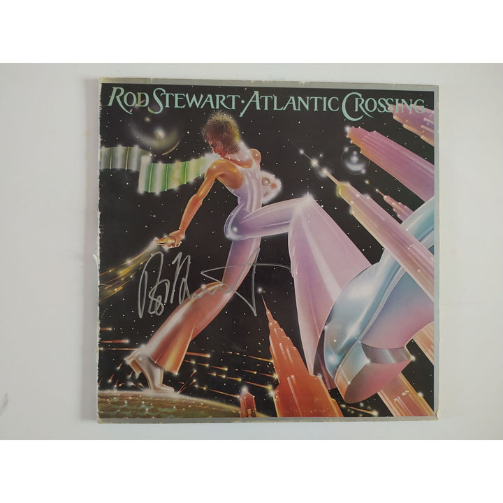 Rod Stewart Atlantic Crossing original LP signed with proof