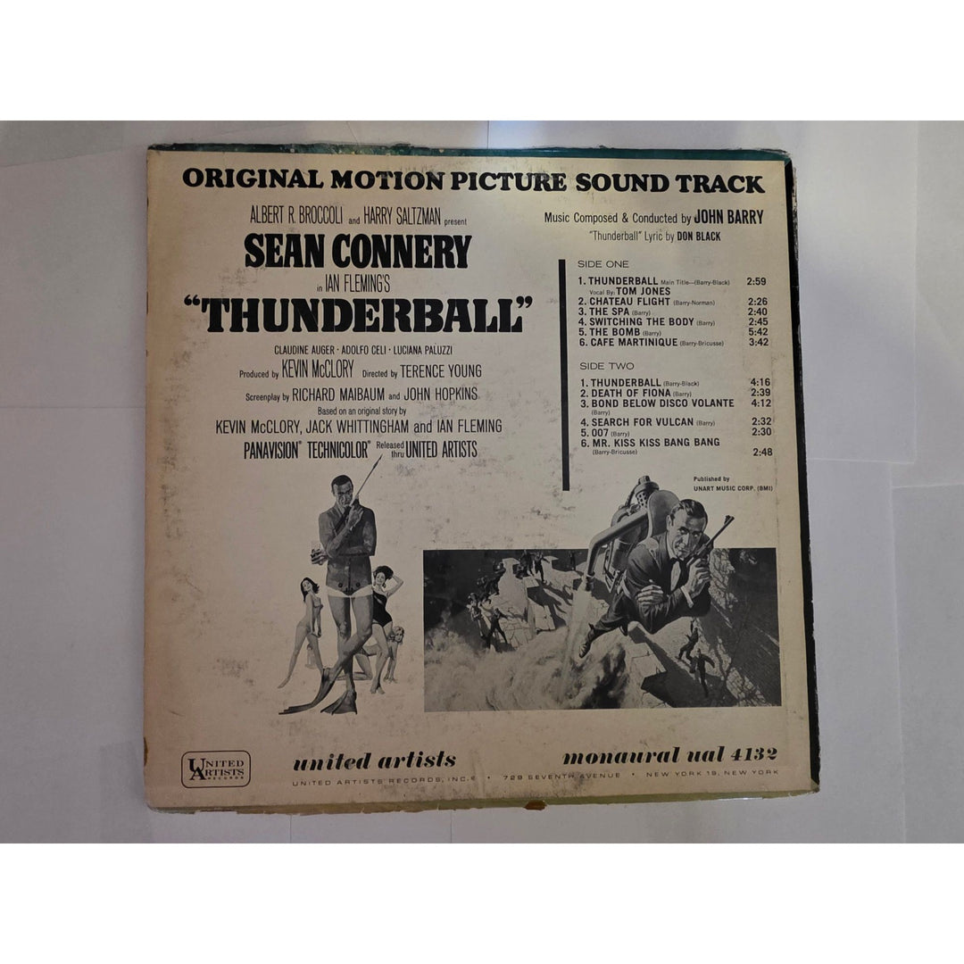 John Barry "Thunderball Original Motion Picture Soundtrack" LP signed with proof.