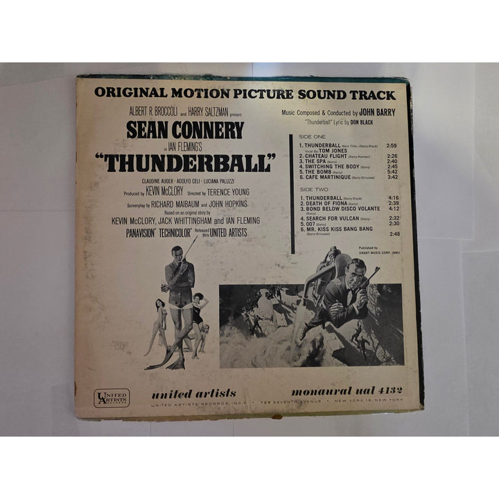 John Barry "Thunderball Original Motion Picture Soundtrack" LP signed with proof.