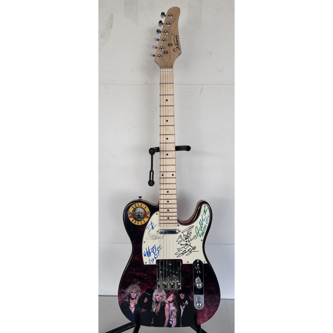 Guns N' Roses Axl Rose Slash Dizzy Reed Duff Mckagan Steven Adler Telecaster electric guitar signed with proof..