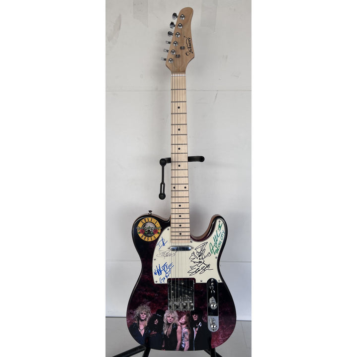 Guns N' Roses Axl Rose Slash Dizzy Reed Duff Mckagan Steven Adler Telecaster electric guitar signed with proof..