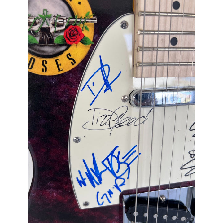 Guns N' Roses Axl Rose Slash Dizzy Reed Duff Mckagan Steven Adler Telecaster electric guitar signed with proof..