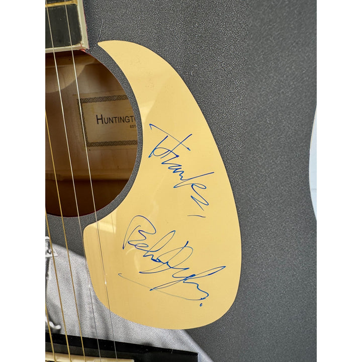 Bob Dylan  full size one of a kind acoustic guitar signed with proof.