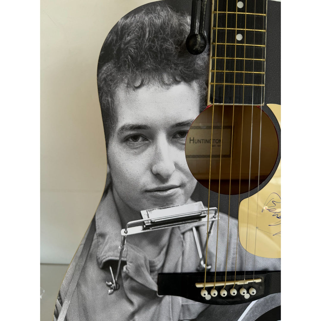 Bob Dylan  full size one of a kind acoustic guitar signed with proof.