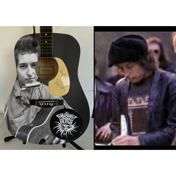 Bob Dylan  full size one of a kind acoustic guitar signed with proof.