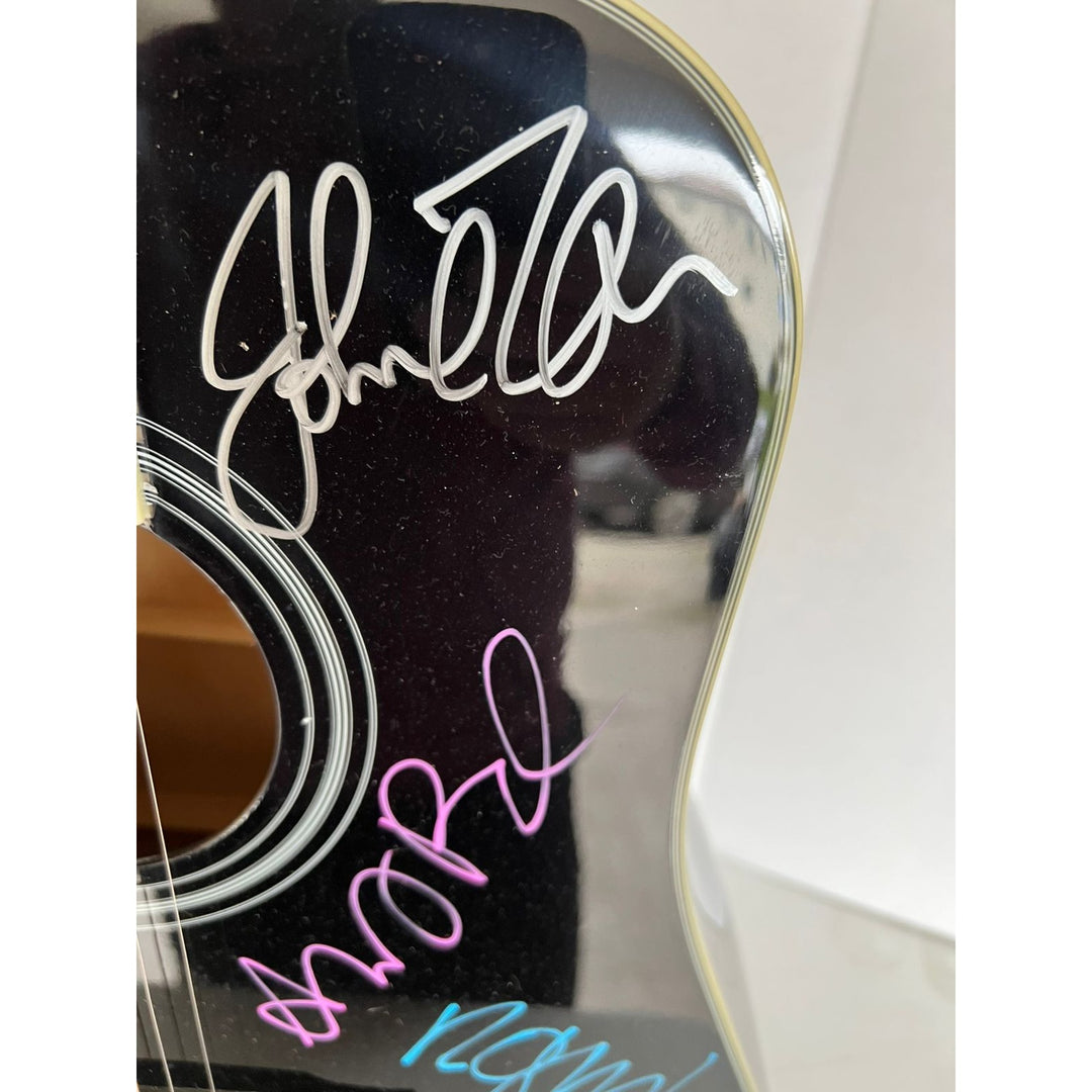 Robert Smith The Cure & Morrissey & The Smith Acoustic guitar signed with proof.