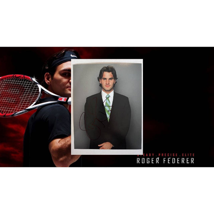 Roger Federer tennis Legend 8x10 photo signed with proof Awesome Artifacts
