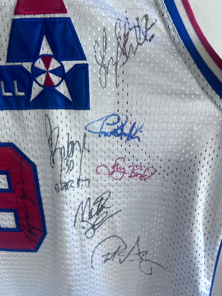 1992 USA Basketball the Dream Team signed jersey Michael Jordan, Scottie Pippen, Karl Malone, Chuck Daly, Magic Johnson signed  with proof