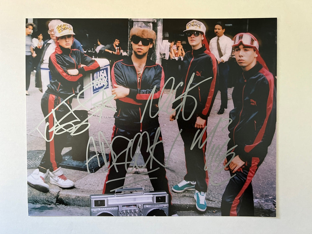 Michael Diamond 'Mike D', Adam Horowitz 'Ad-Rock', and Adam Yauch 'MCA', Kate Schellenbach Beastie Boys 8x10 extremely rare photo signed with proof