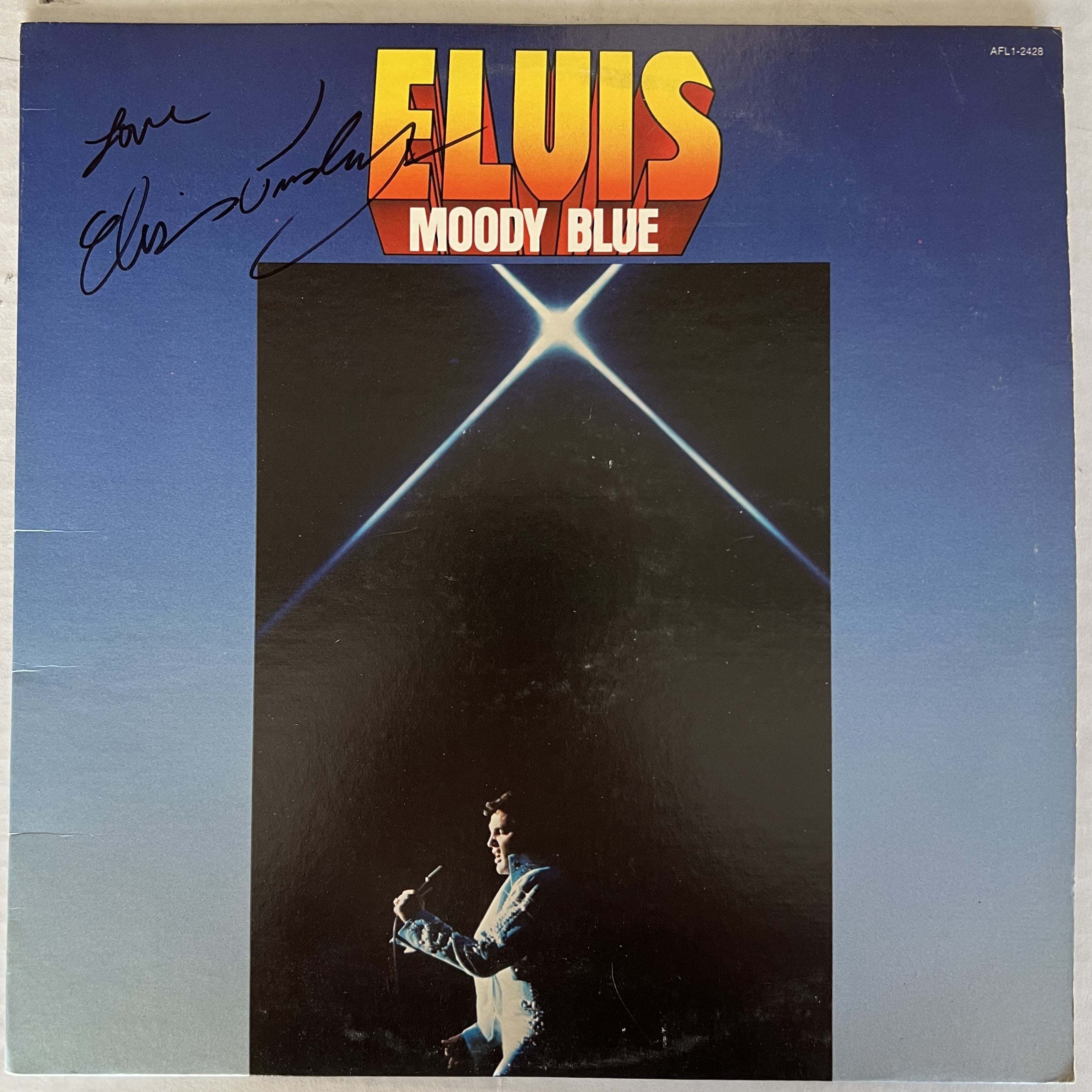 Elvis Presley "moody blue" LP signed