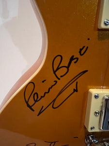 Paul McCartney, Ringo Starr, Pete Best, George Martin incredible Beatles Les Paul style guitar signed with proof