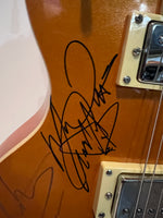 Load image into Gallery viewer, Eddie and Alex Van Halen David Lee Roth Sammy Hagar Michel Anthony Van Halen gold full-size Les Paul electric guitar signed with proof
