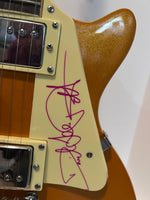 Load image into Gallery viewer, Eddie and Alex Van Halen David Lee Roth Sammy Hagar Michel Anthony Van Halen gold full-size Les Paul electric guitar signed with proof
