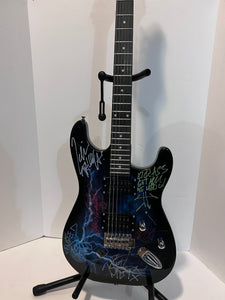 Metallica James Hetfield Lars Ulrich Robert Trujillo Jason Newsted David Mustaine electric guitar signed with proof