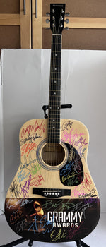 Load image into Gallery viewer, 30 Grammy award-winning artists Michael Jackson, Paul McCartney, Madonna one-of-a-kind acoustic guitar signed with proof
