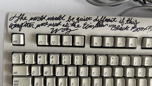 Steve Jobs Paul Allen Steve Wozniak vintage Apple keyboard signed with proof