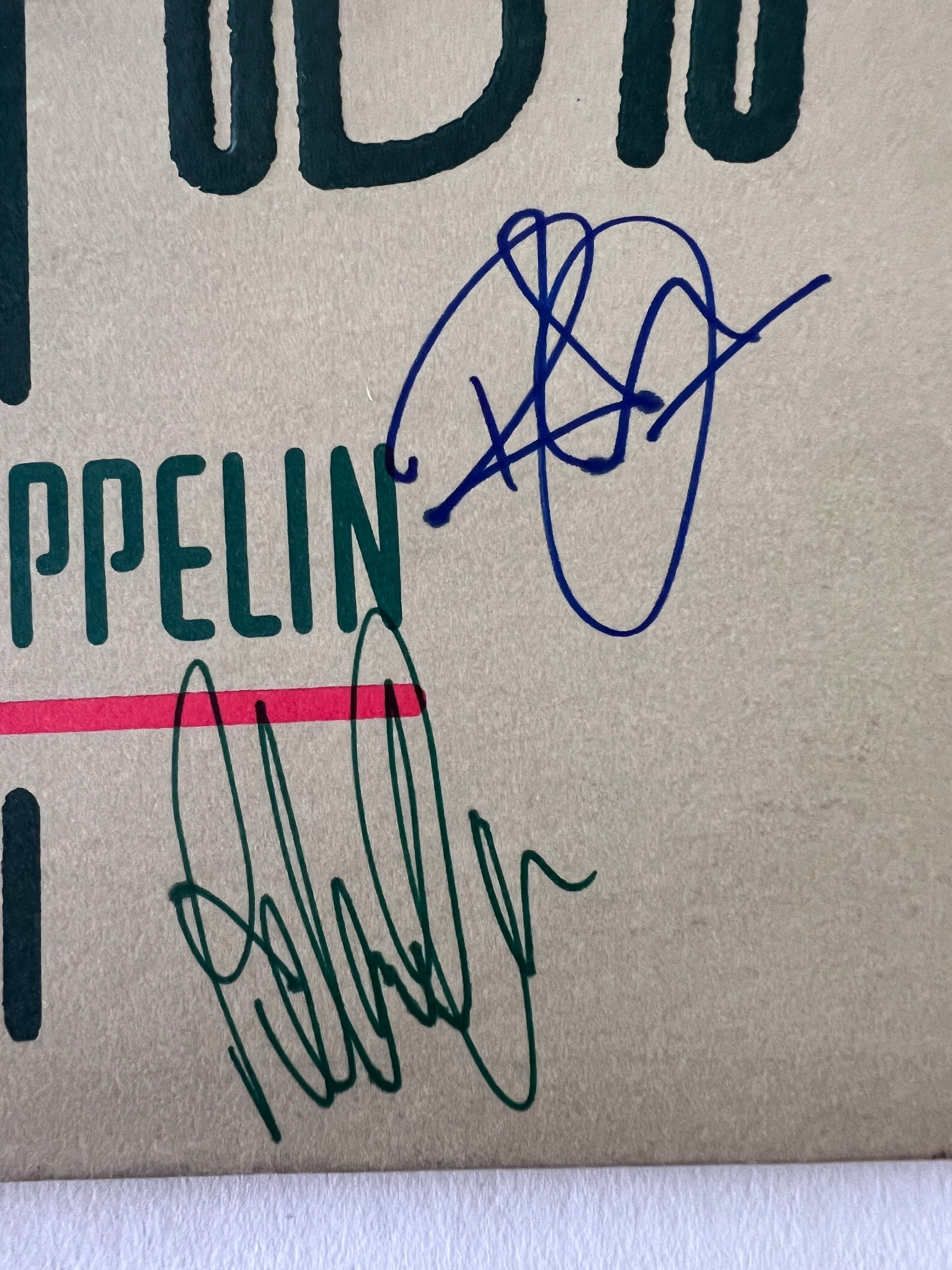 Led Zeppelin Jimmy Page Robert Plant John Paul Jones "Coda" original vinyl Lp signed with proof