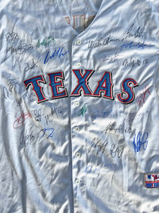 Texas Rangers Corey Seager Adolis Garcia 2023 team signed jersey signed with proof