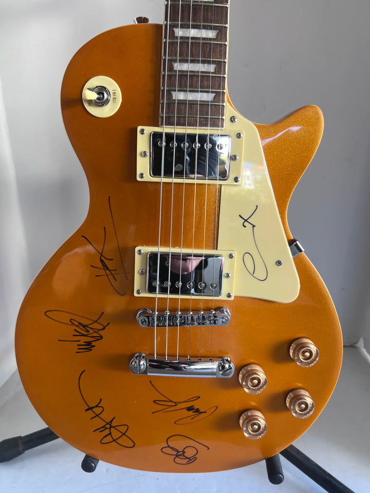 Chester Bennington Linkin Park band full size Les Paul electric guitar signed with proof