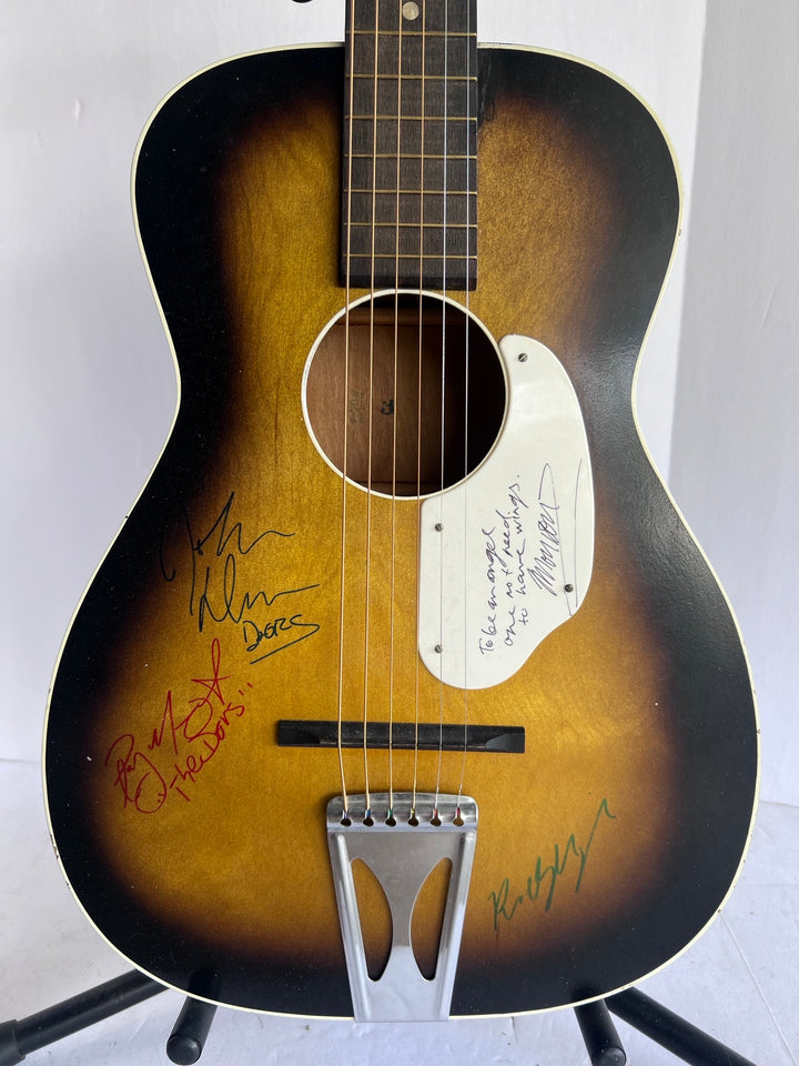 Jim Morrison Ray Manzarek Robbie Krueger John Densmore The Doors one of a kind acoustic guitar signed