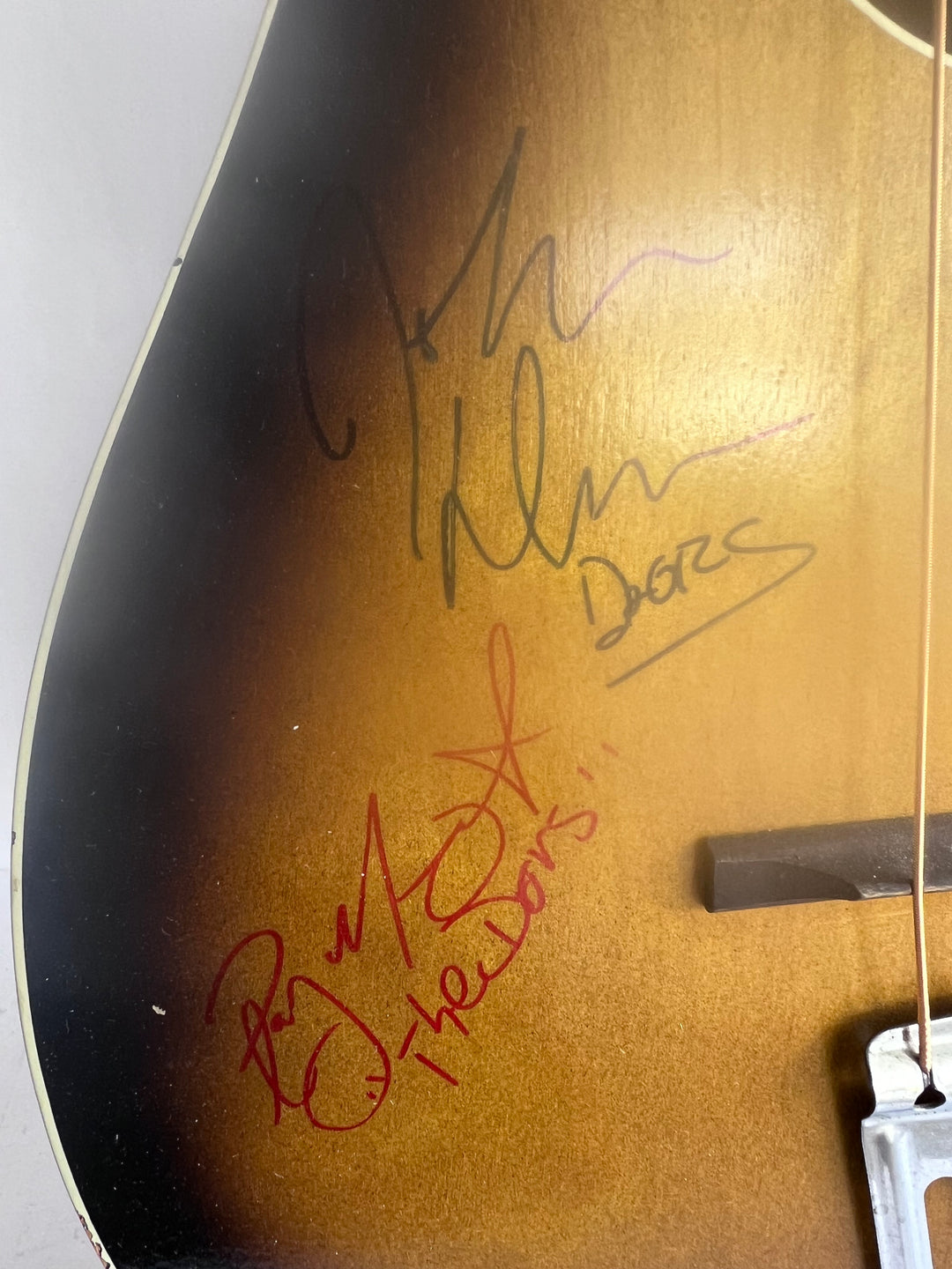 Jim Morrison Ray Manzarek Robbie Krueger John Densmore The Doors one of a kind acoustic guitar signed