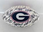 Load image into Gallery viewer, Kirby Smart, Stetson Bennett, Brock Bowers Georgia Bulldogs 2022-23 NCAA Champions team signed football with proof
