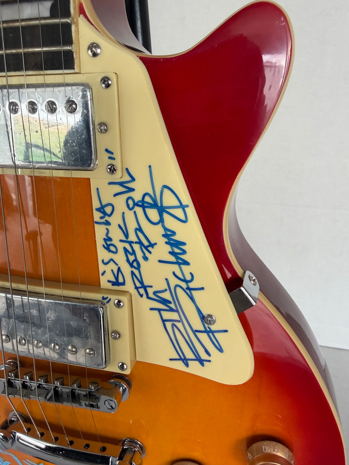 Bill Wyman, Keith Richards, Mick Jagger, Charlie Watts, Ronnie Wood Rolling Stones vintage cherry les paul full size electric guitar