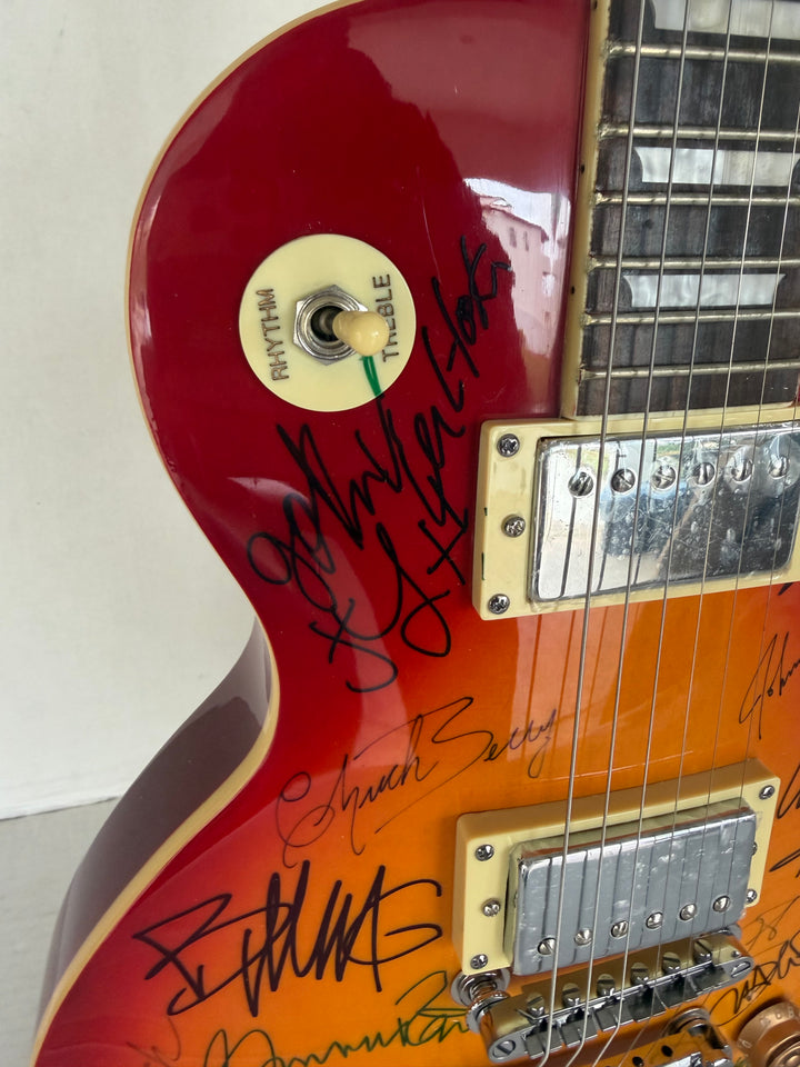 Blues legends (22 ) Stevie Ray Vaughan, John Mayer, Keith Richards, Eric Clapton, BB King vintage les paul full size electric guitar signed