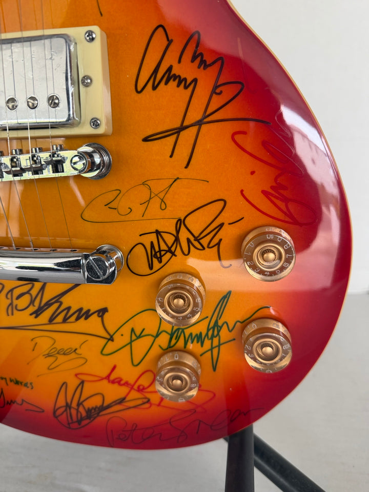 Blues legends (22 ) Stevie Ray Vaughan, John Mayer, Keith Richards, Eric Clapton, BB King vintage les paul full size electric guitar signed