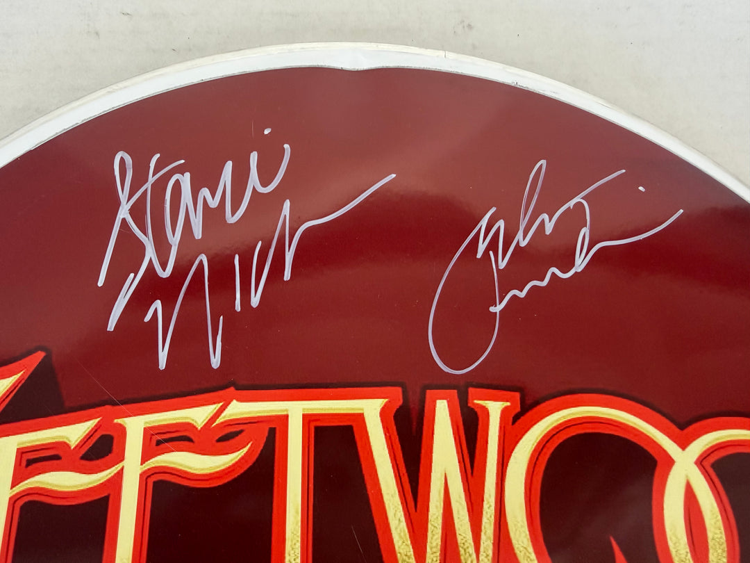 Fleetwood Mac one-of-a-kind drumhead signed with proof