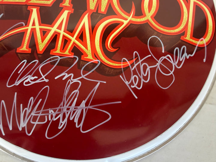 Fleetwood Mac one-of-a-kind drumhead signed with proof