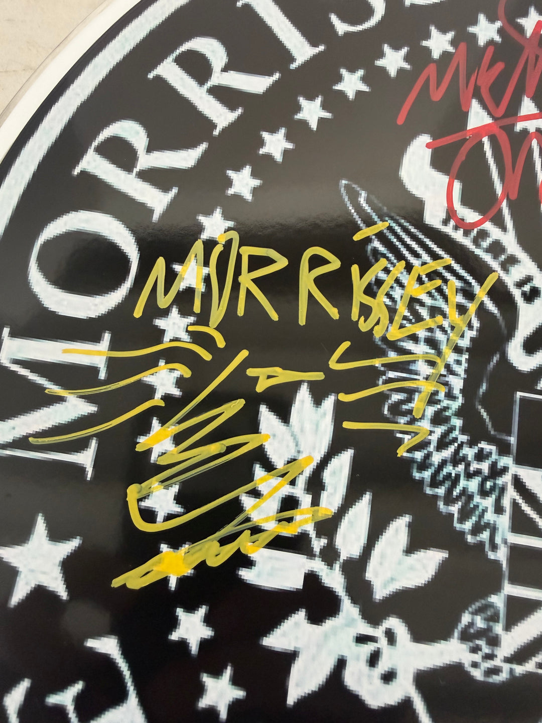 Steven Patrick Morrissey Johnny Marr, Andy Rourke, Mike Joyce, The Smiths Drumhead signed with proof