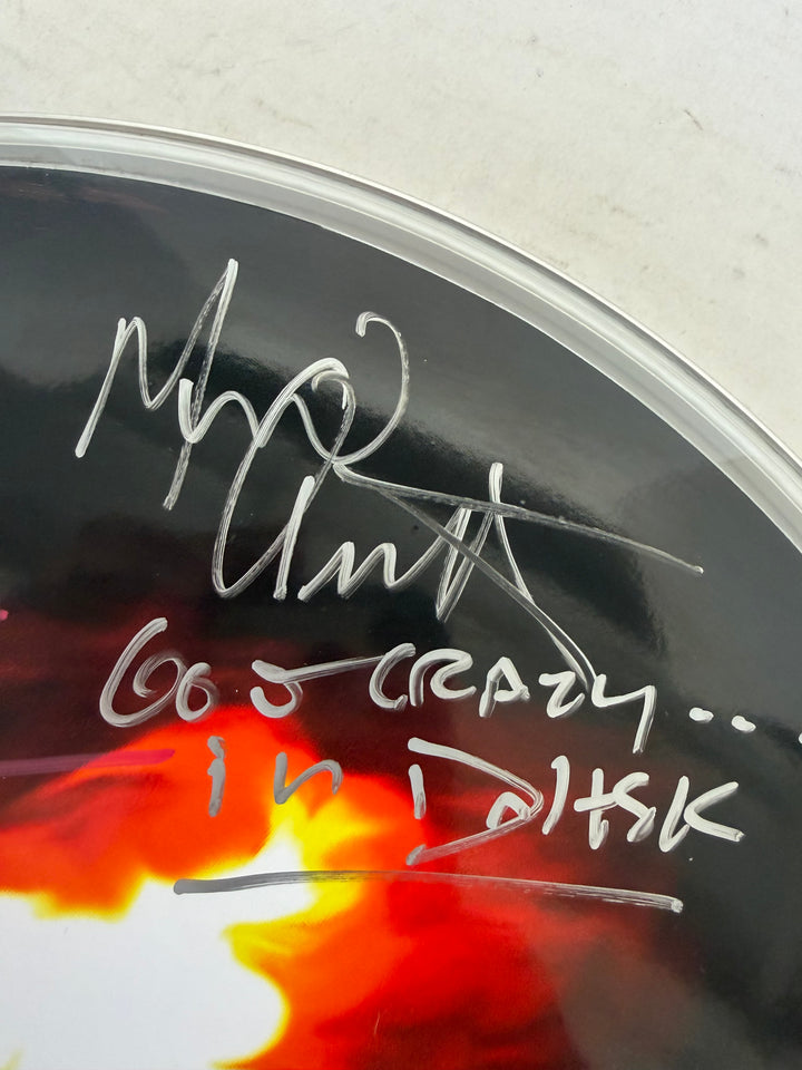 Van Halen David Lee Roth , Sammy Hagar, Eddie & Alex Van Halen MIchael Anthony one-of-a-kind drumhead signed with proof
