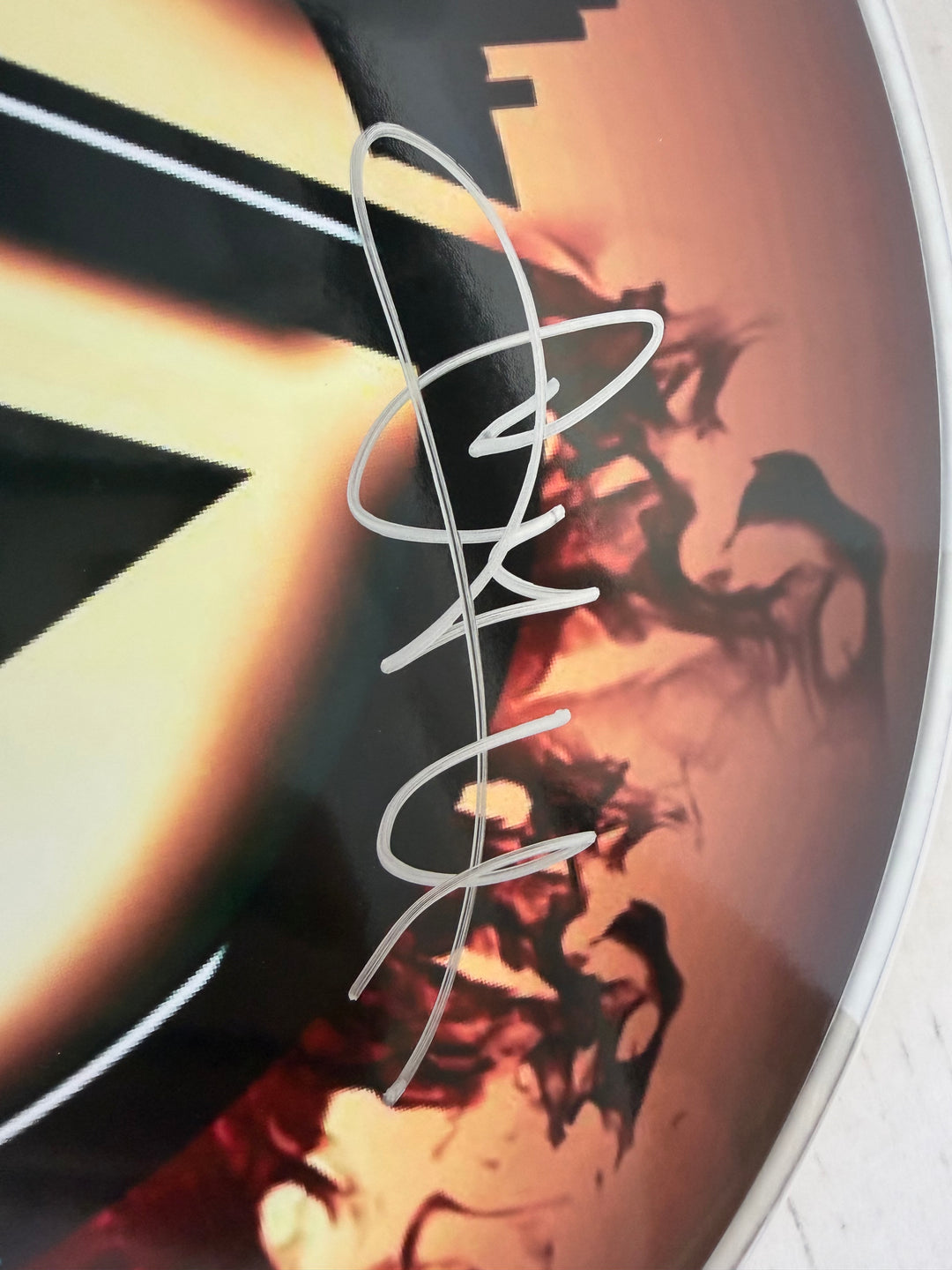 Chester Bennington Linkin Park one-of-a-kind drumhead signed with proof