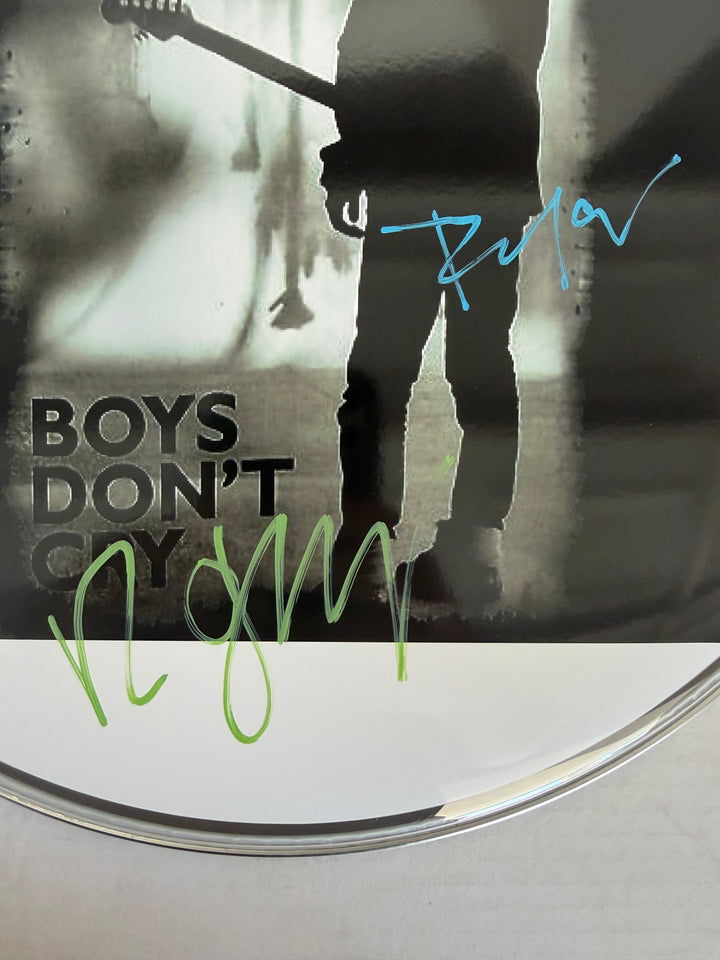 Robert Smith and The Cure one-of-a-kind drumhead signed with proof