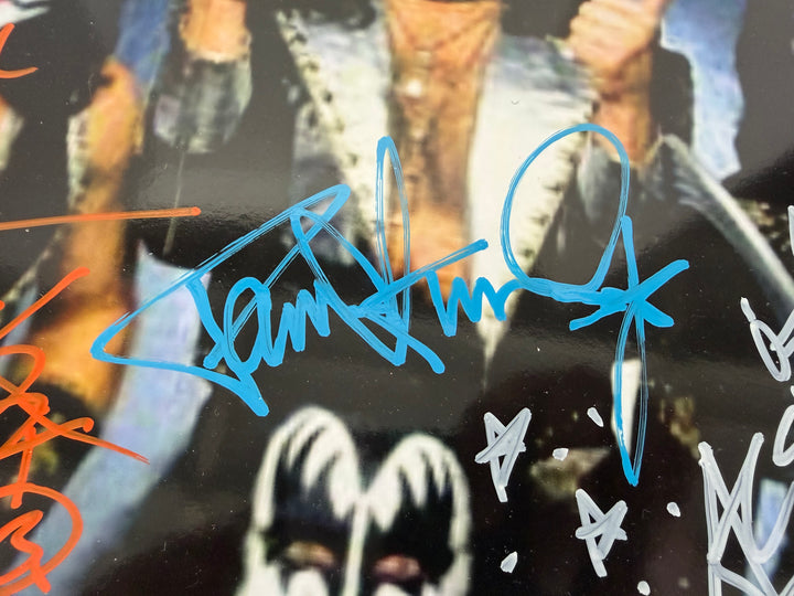 Gene Simmons, Paul Stanley, Peter Criss, Ace Frehley one-of-a-kind drumhead signed with proof