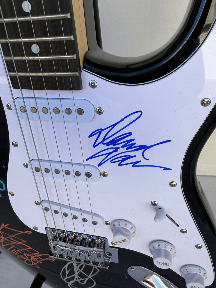 Red Hot Chili Peppers Anthony Kiedis Flea Chad Smith full size electric guitar signed with proof