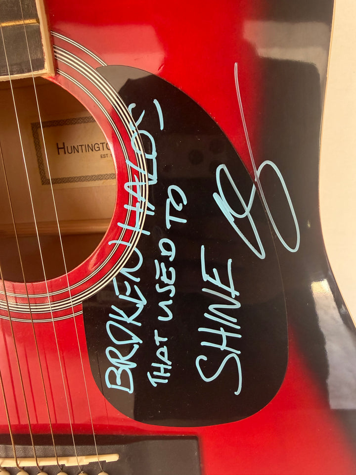 Chris Stapleton signed and inscribed "Broken Halos that used to shine" One of a Kind full size acoustic guitar signed with proof